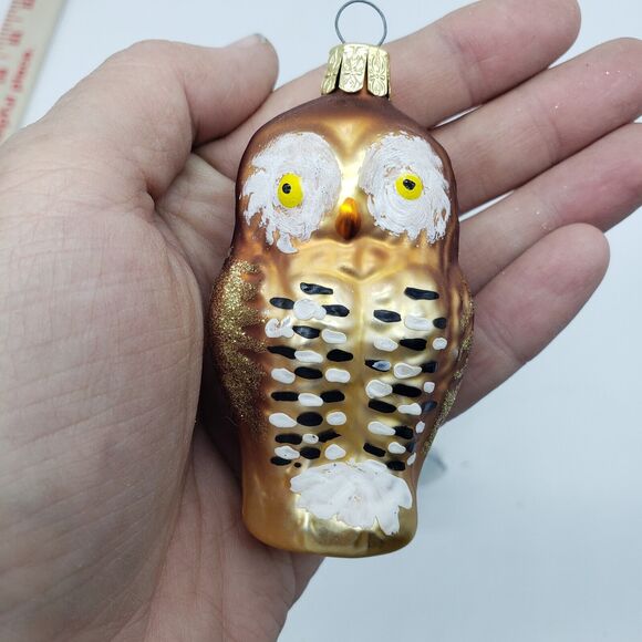 Lot 2 VTG Blown Glass Mercury Owl Christmas Ornaments- Germany & Czech Republic - Picture 4 of 16